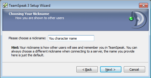 Enter your nickname